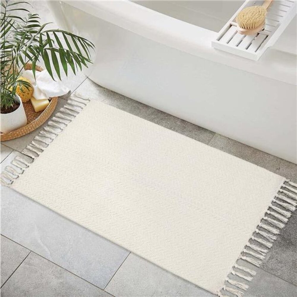 Boho Bathroom Rugs, Small 2x3 Door Mat Indoor Lightweight Entryway Rug